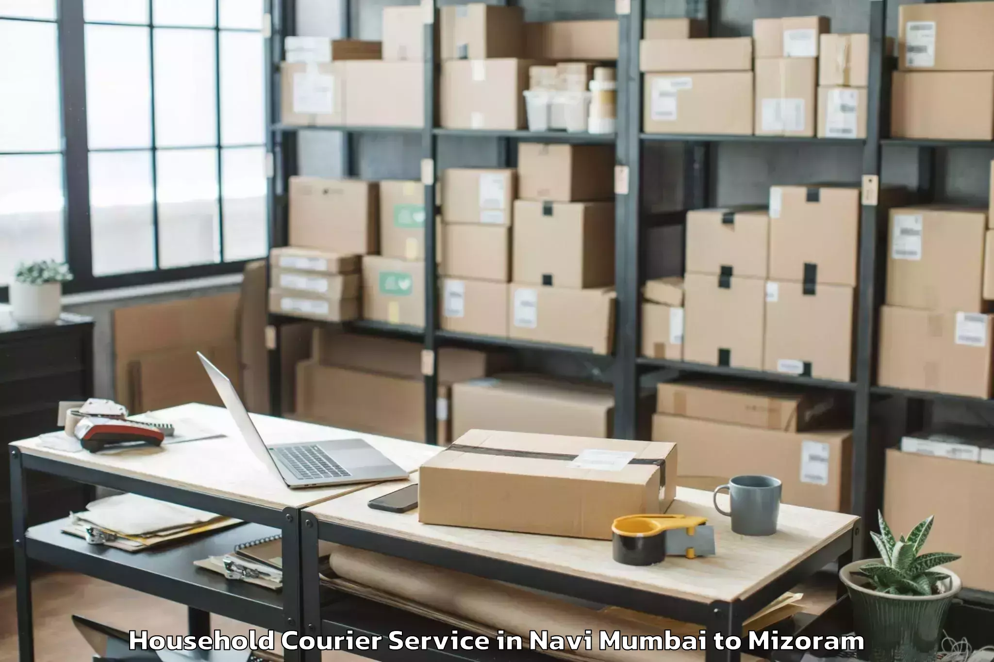 Navi Mumbai to North Vanlaiphai Household Courier Booking